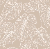Monstera leaf wallpaper in sand