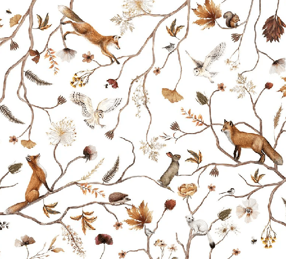 Children's forest adventure wallpaper