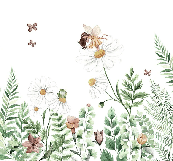 Floral fairy children's wallpaper