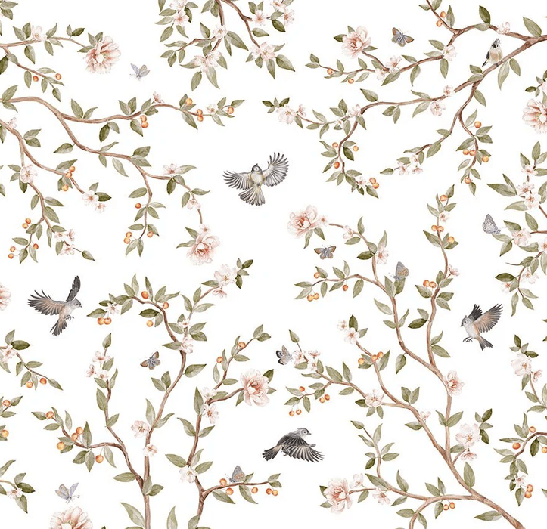 Bird wallpaper for children's bedrooms