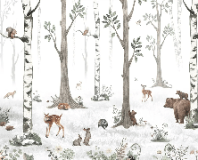 Spring forest animal wallpaper