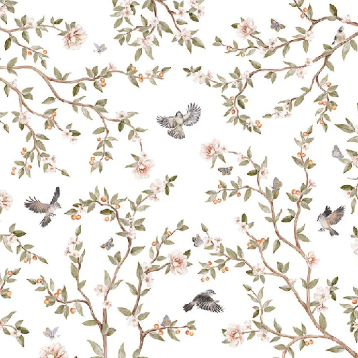 Bird wallpaper for children's bedrooms