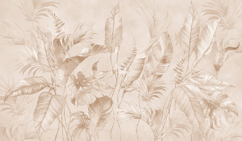 Papier peint élégante jungle poudrée