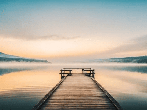 Papier peint photo vue lac - Muralconcept