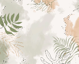 Panoramic watercolor plant wallpaper