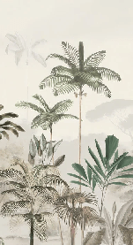 Green jungle eden panoramic wallpaper