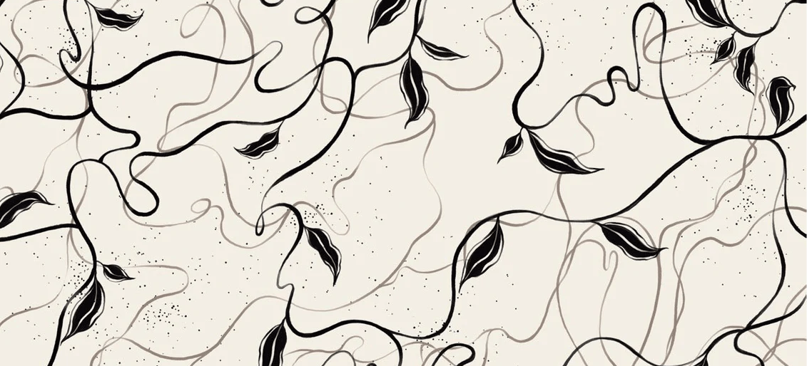 Plant-based wallpaper - Greige lines