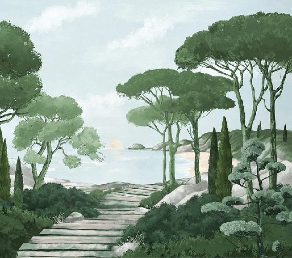 Wallpaper stroll through the green creeks