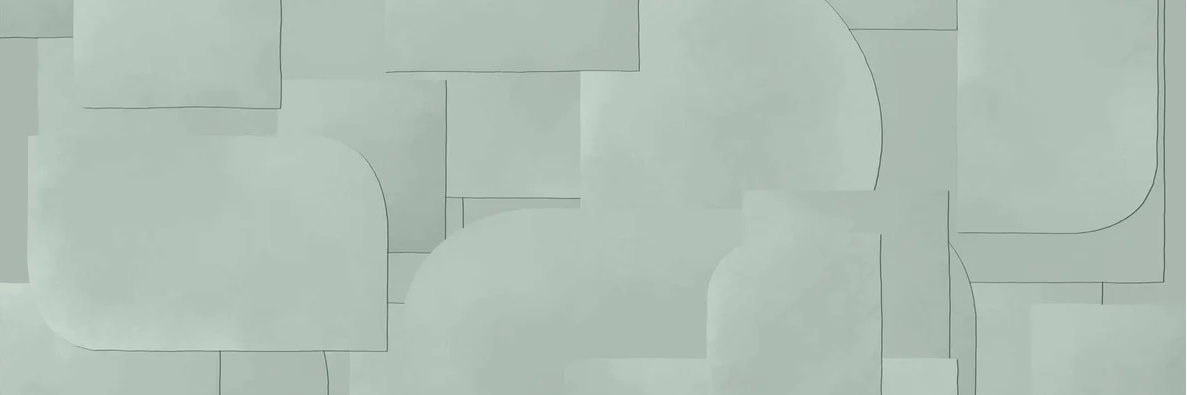 Green cut panoramic wallpaper