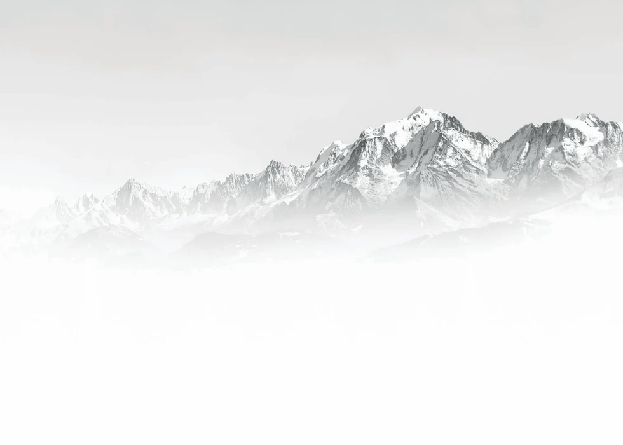 Mont Blanc in the Mist Wallpaper in Black and White