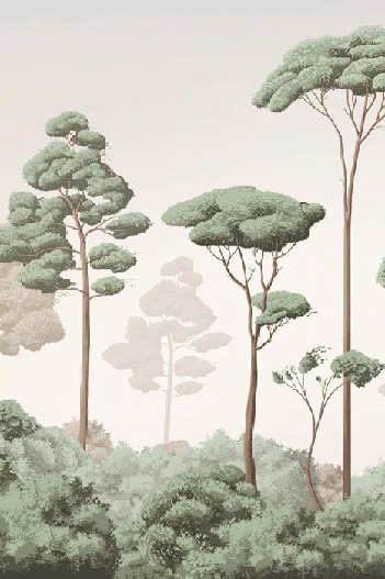 Light Breeze Pine Forest Wallpaper