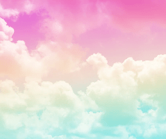 Trendy pink and blue cloud wallpaper