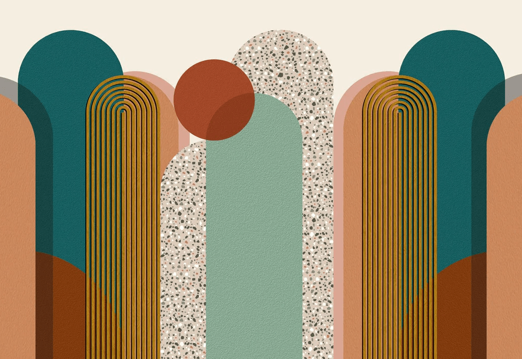 Trendy graphic art pop wallpaper