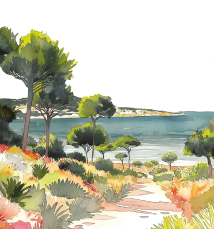 Summer air panoramic wallpaper