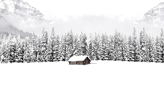Panoramic mountain chalet wallpaper