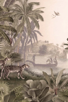 Papier peint jungle haven léopard