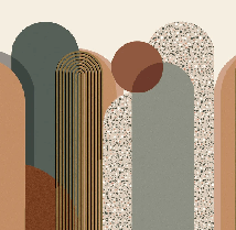 Trendy graphic Art Deco office wallpaper