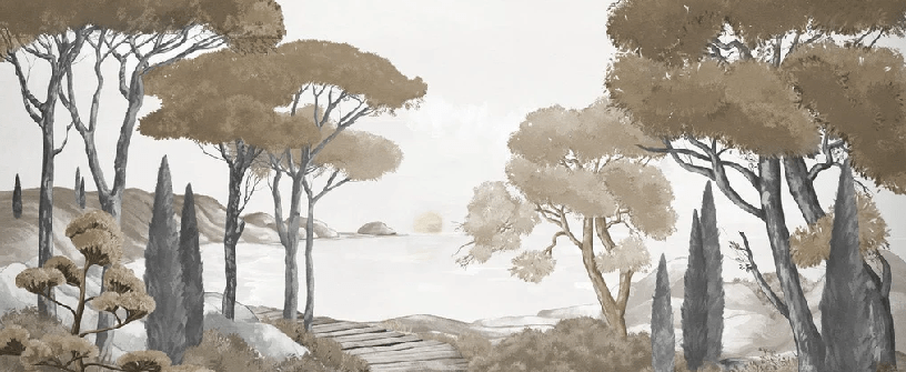 Brown coastal cliff wallpaper