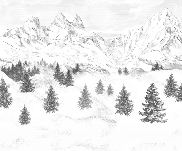 Papier peint Aiguilles d'Arves, XXL, tendance