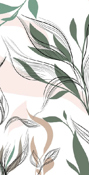 Panoramic graphic flower wallpaper