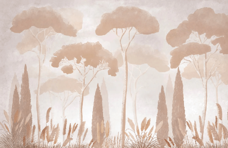 Sepia cypress pine wallpaper