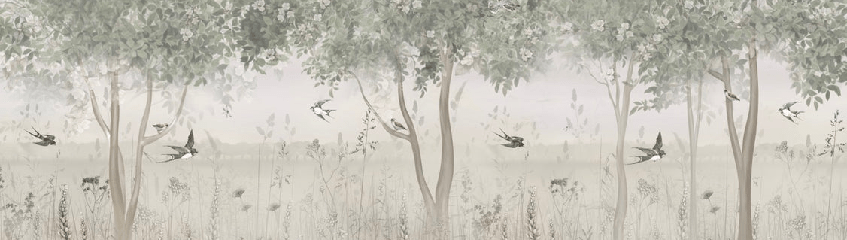 Panoramic clearing wallpaper