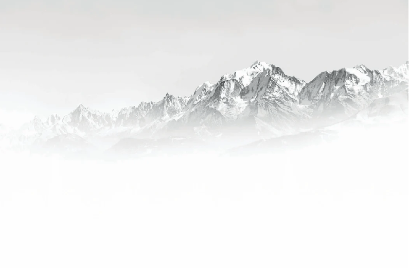 Mont Blanc in the Mist Black and White Wallpaper