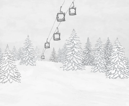 Black and white mountain cable car wallpaper