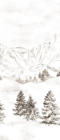 Papier peint montagne massif des Alpes, XXL, tendance