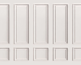 Haussmann-style molding panoramic wallpaper