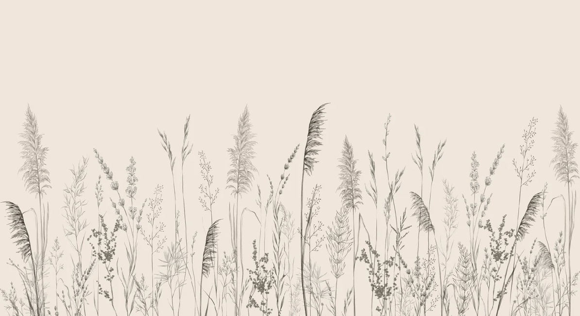 Wild meadow panoramic wallpaper