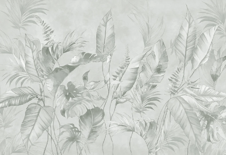 Elegant sage jungle wallpaper