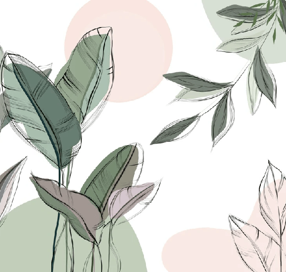 Panoramic green wallpaper - Muralconcept