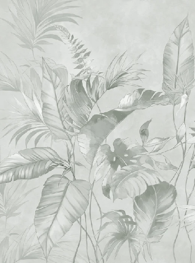 Elegant sage jungle wallpaper