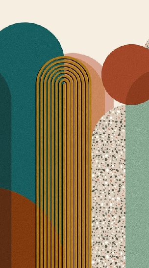 Art pop deco graphic trend wallpaper