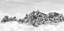 Black and white wallpaper featuring the peaks of Mont Blanc