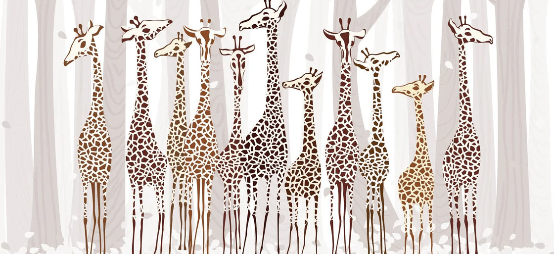 Elegant Giraffes Wallpaper