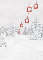 Red mountain cable car wallpaper