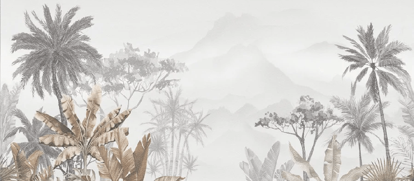 Tropical sepia wallpaper