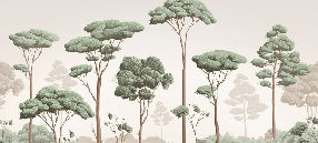 Light Breeze Pine Forest Wallpaper