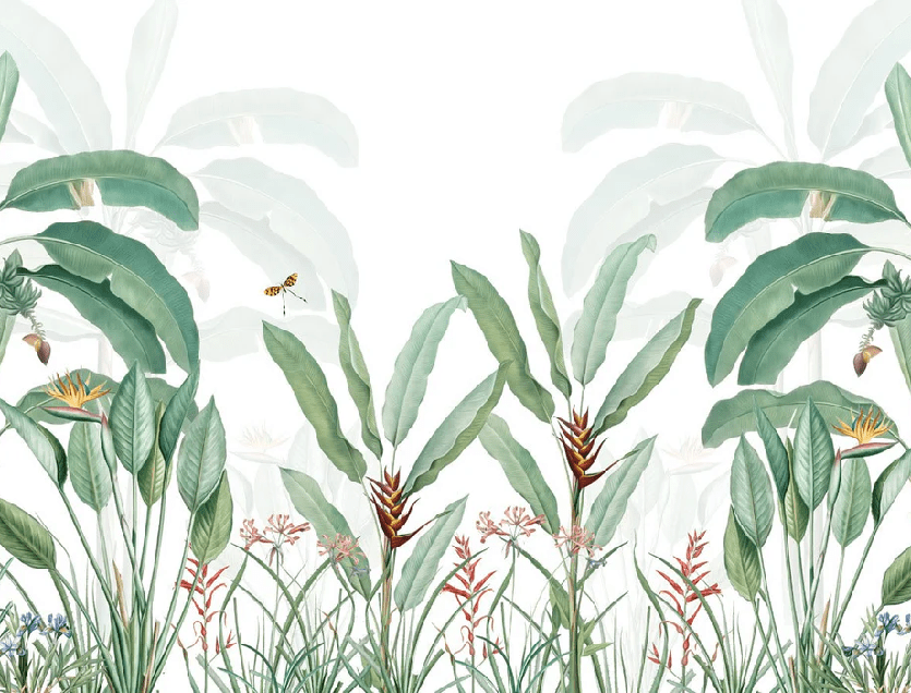 Tropical panoramic wallpaper