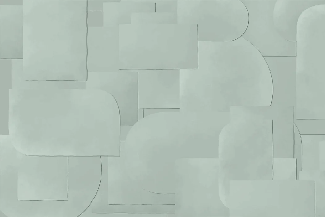 Panoramic cut-out wallpaper green