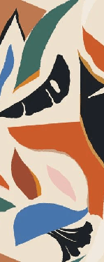 Contemporary plant wallpaper