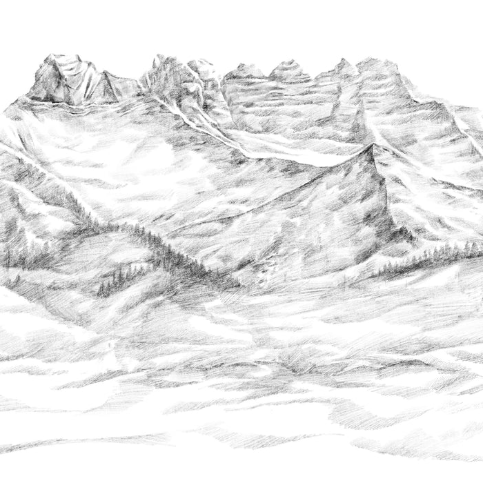 Swiss mountain wallpaper - Les Dents du Midi