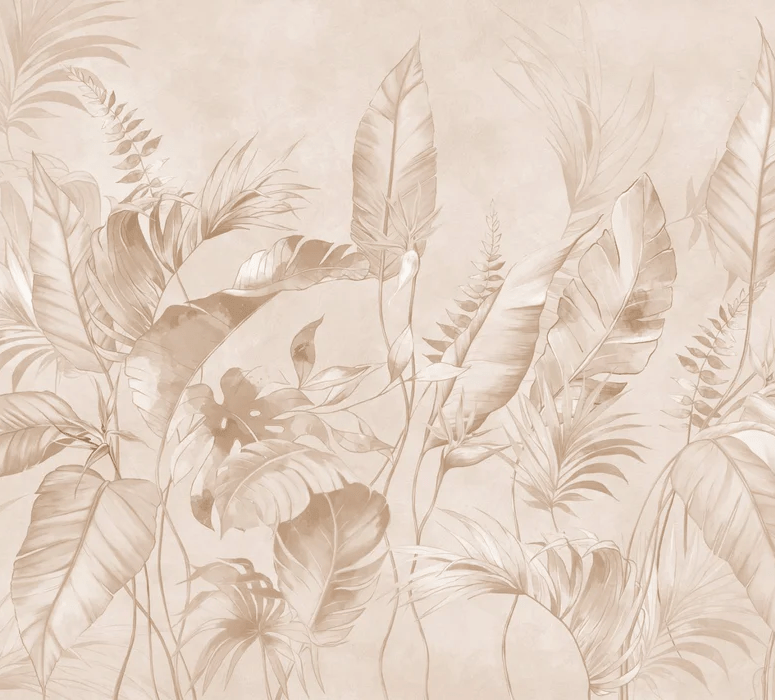 Elegant powdered jungle wallpaper