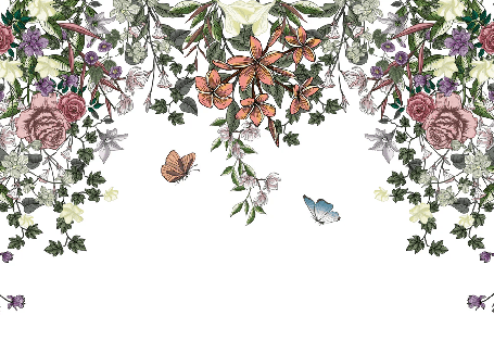 Spring Floral panoramic wallpaper