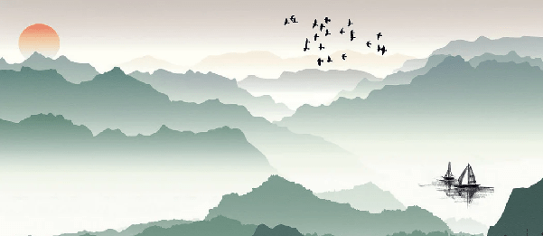 Mountain and sailing on the lake wallpaper