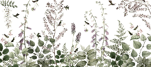 Papier peint fille douceur mauve - Muralconcept