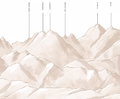 Solid sepia Écrins wallpaper