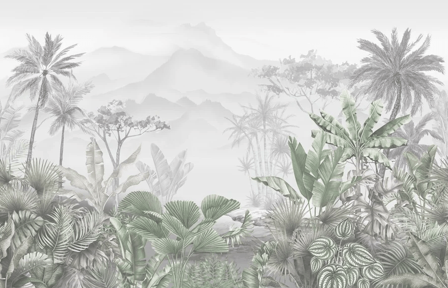 Tropical green wallpaper